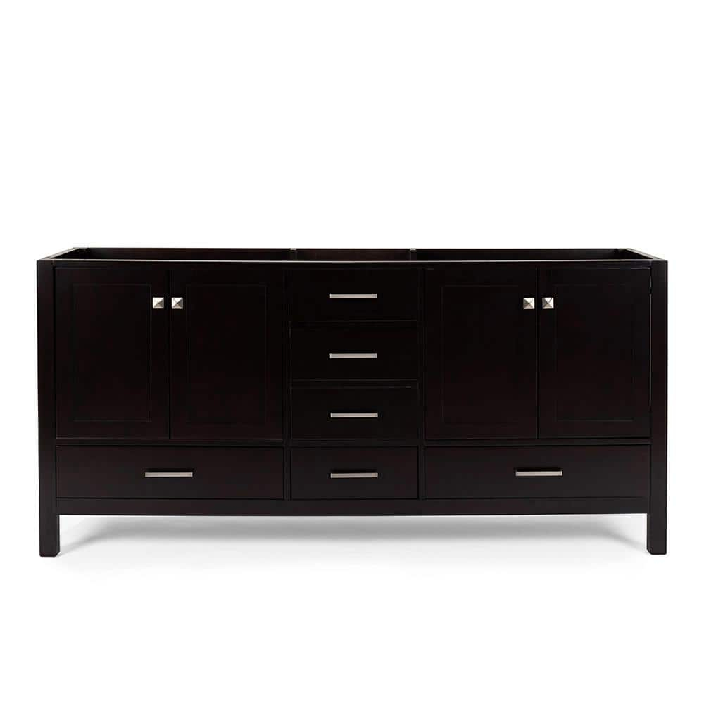 Ariel A073d-Bc Cambridge 72" Double Free Standing Vanity Cabinet Only - Brown