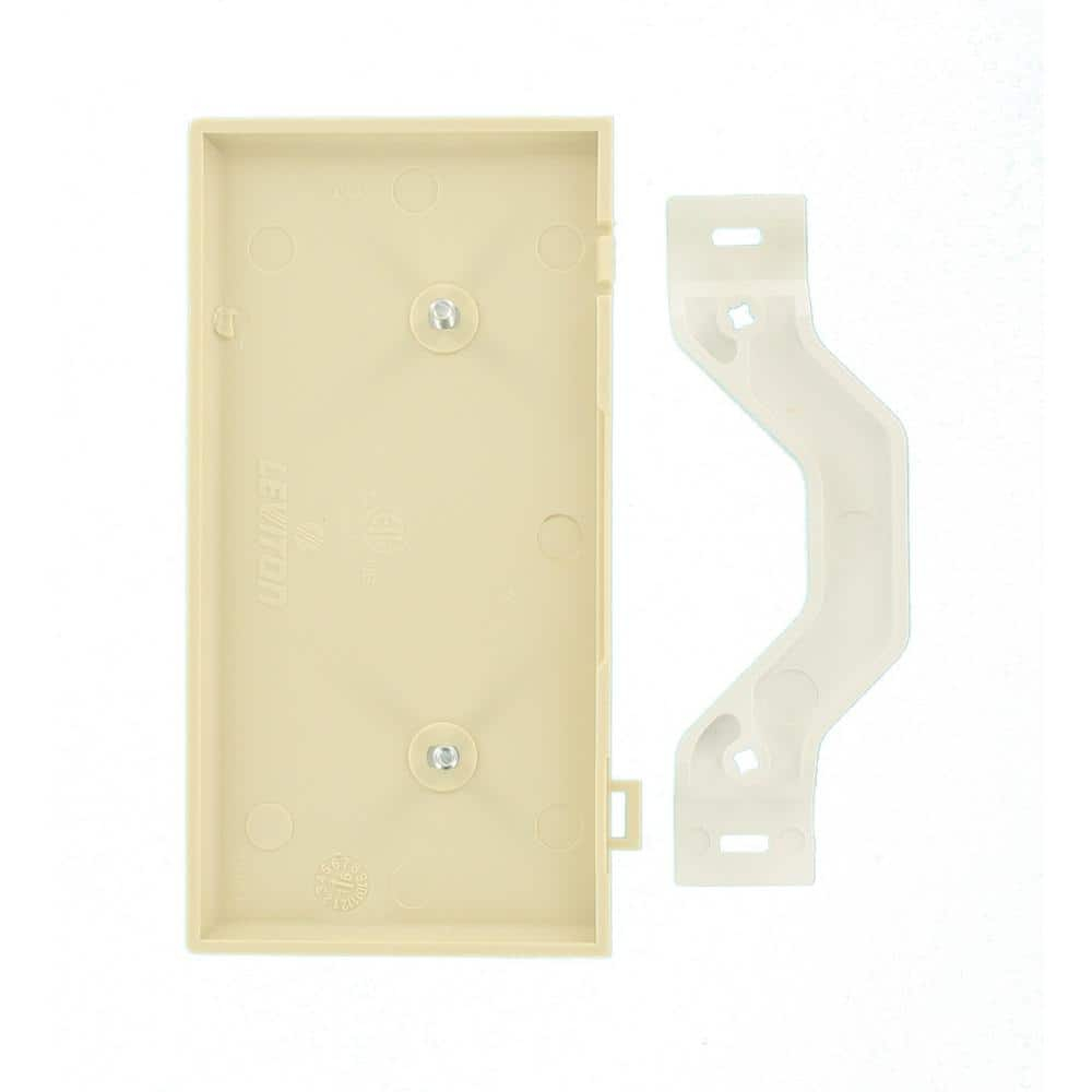 Ivory Plastic Sectional End Panel Wall Plate