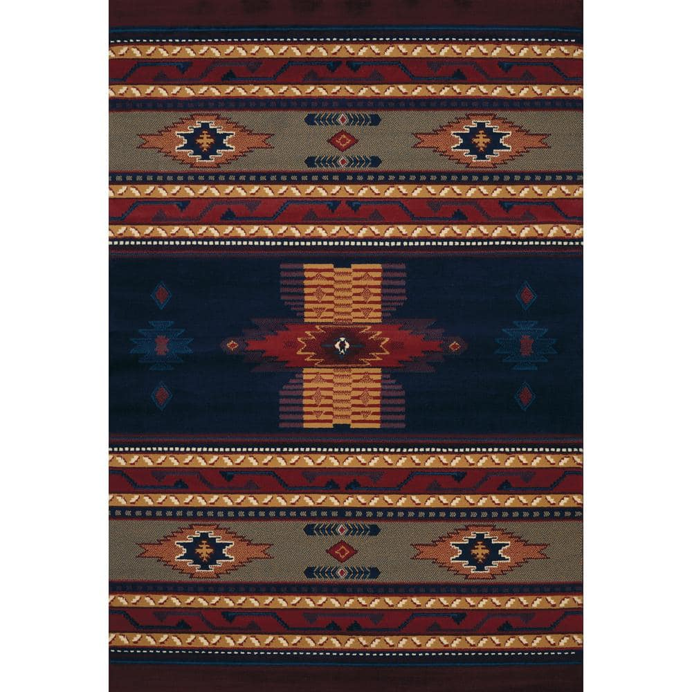 United Weavers Brunswick Tamara Southwestern Runner Rug, Navy, 1'11" x 7'4"