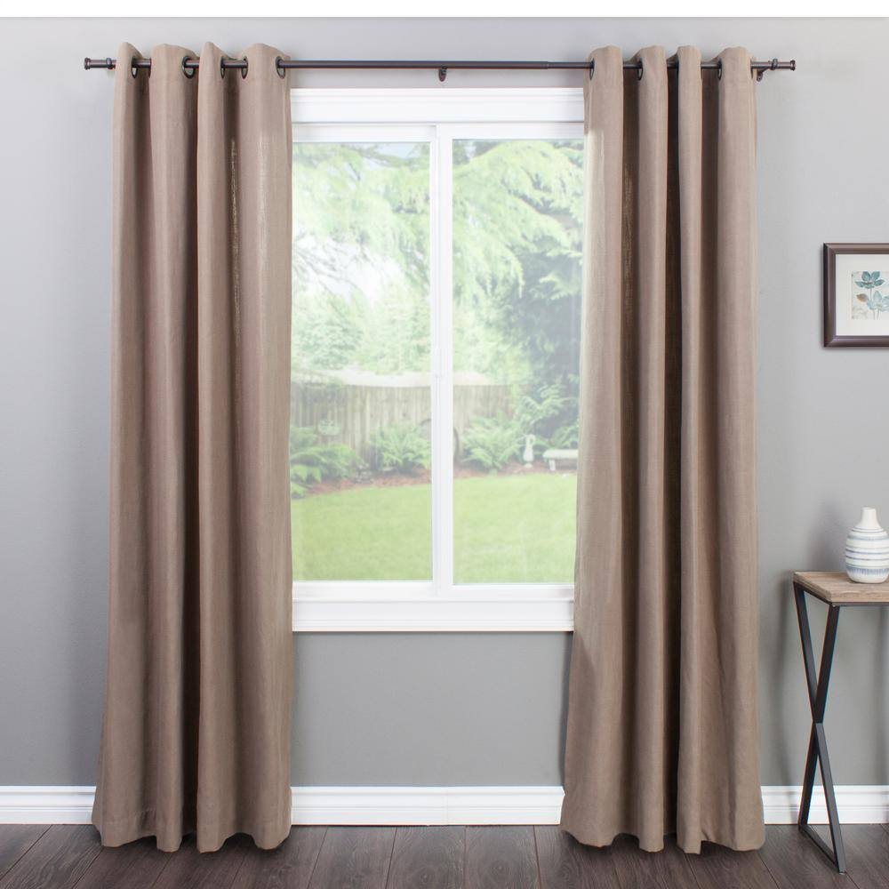 Decopolitan 7/8" Diameter End Cap Adjustable Curtain Rod Set