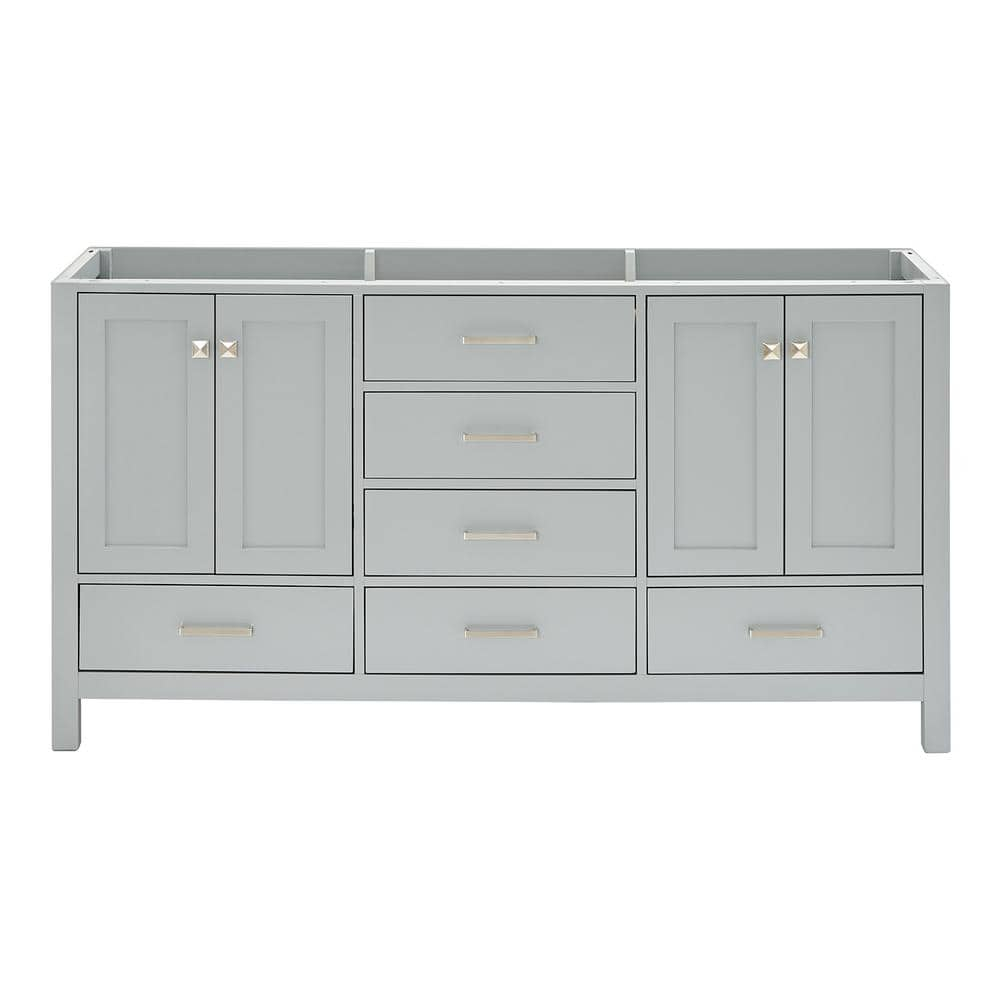 Ariel A067d-Bc Cambridge 66" Double Free Standing Vanity Cabinet Only - Grey