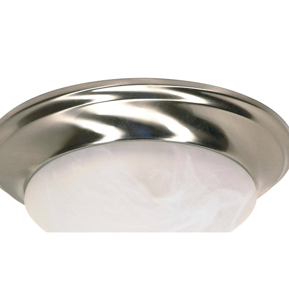 Nuvo 60-283 - 1 Light - 12" - Flush Mount - Twist & Lock w/ Alabaster Glass