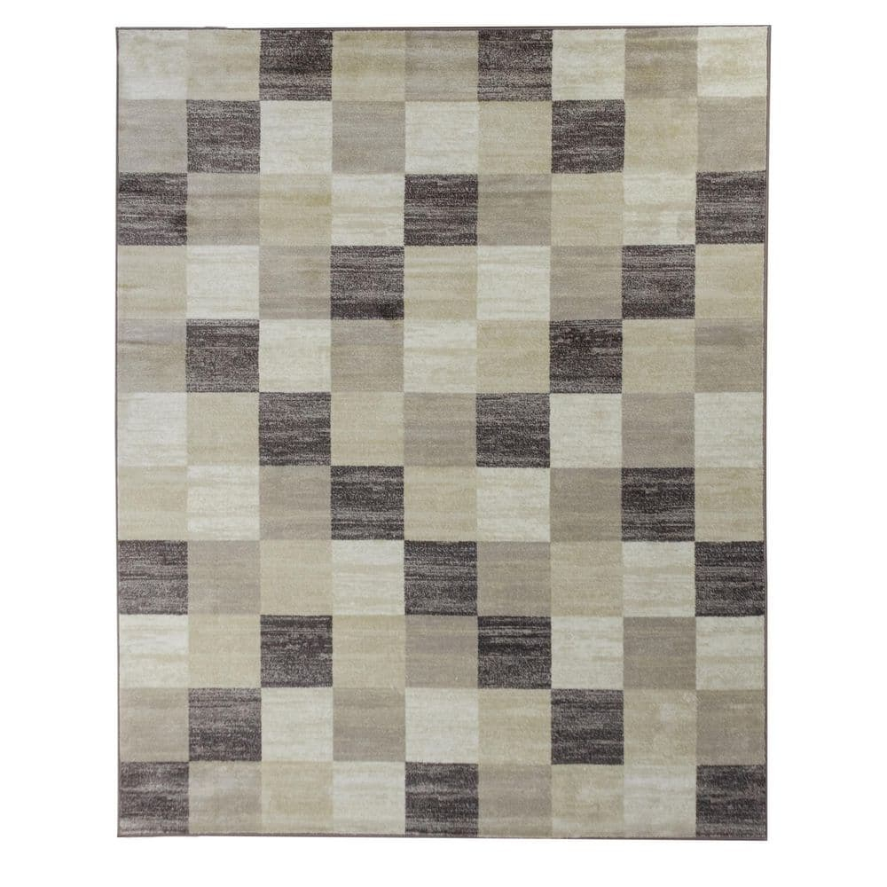 Superior Estella Checkered/Block/Geometric Area Rug, 8' x 10'