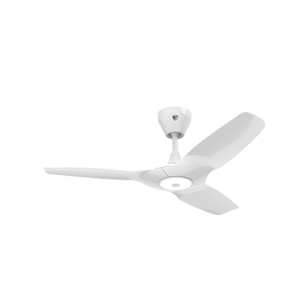 White 44" Smart LED Ceiling Fan with Remote and Voice Control