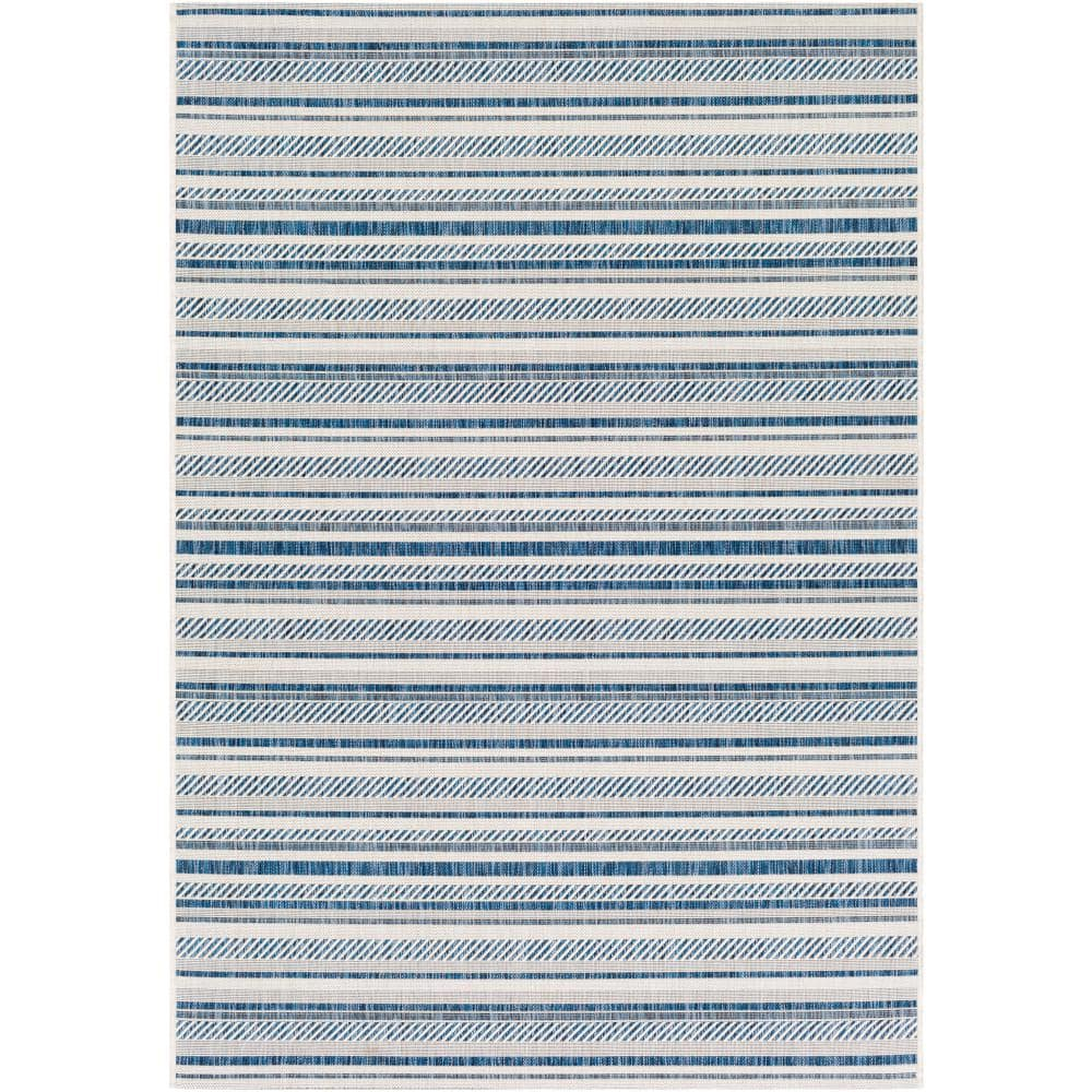 Livabliss Eagean Global Indoor/Outdoor Area Rug,7'10" x 10'2",Navy