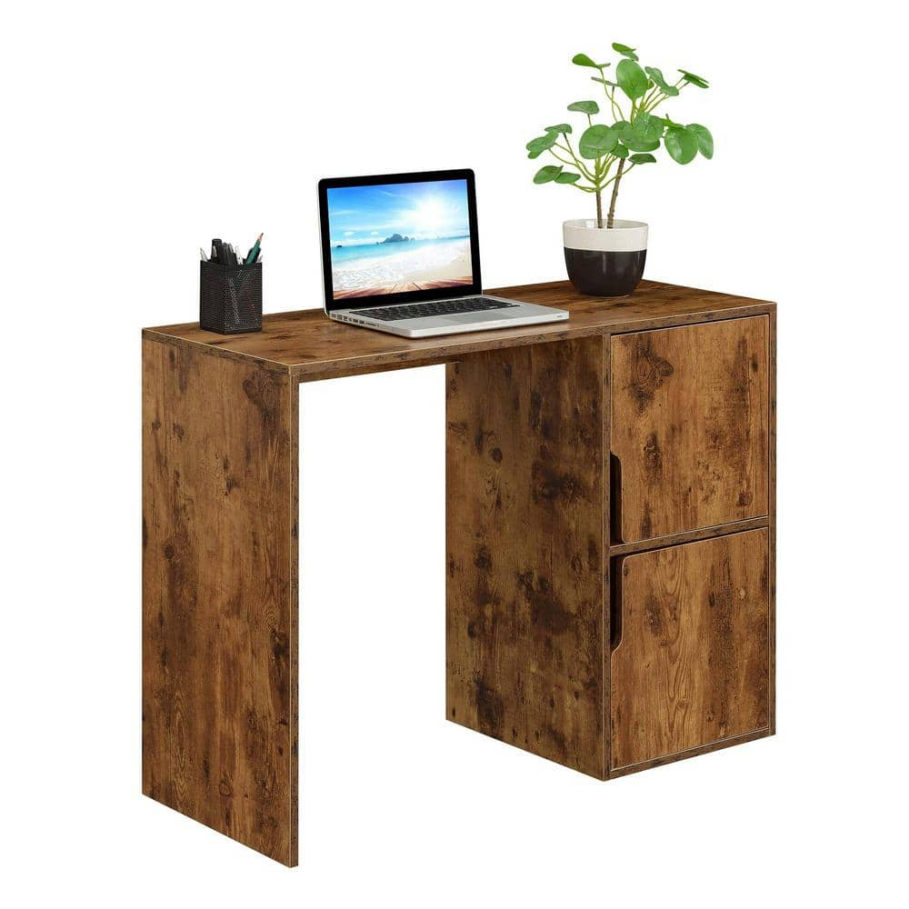 Convenience Concepts Designs2Go 29.50" Tall Student Desk with Storage Cabinets, Barnwood, All Ages