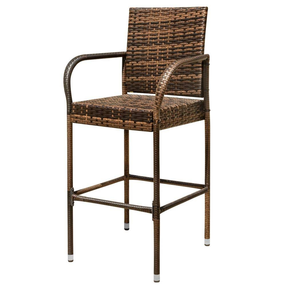 Chillrest Rattan Wicker Outdoor Bar Stool 2 Pack