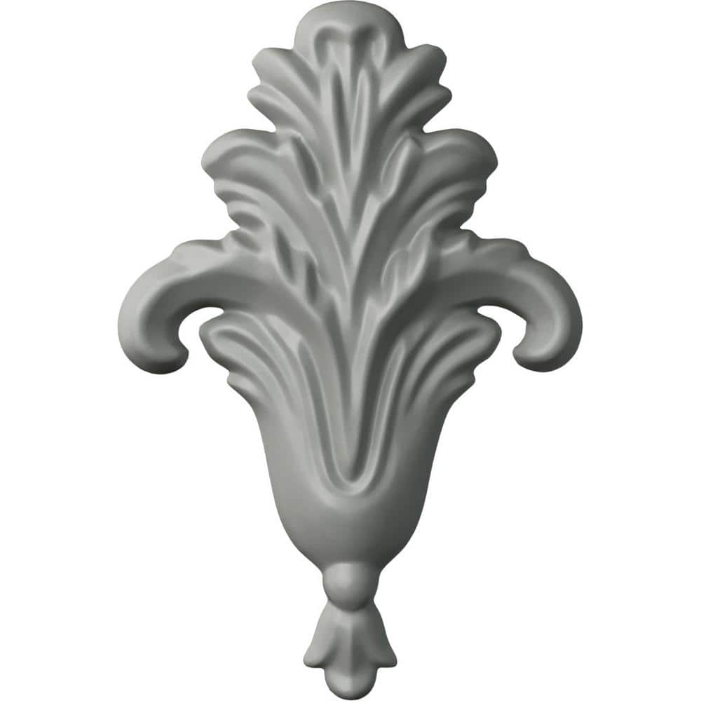 Small Primed Polyurethane Foliage Onlay Accent Piece