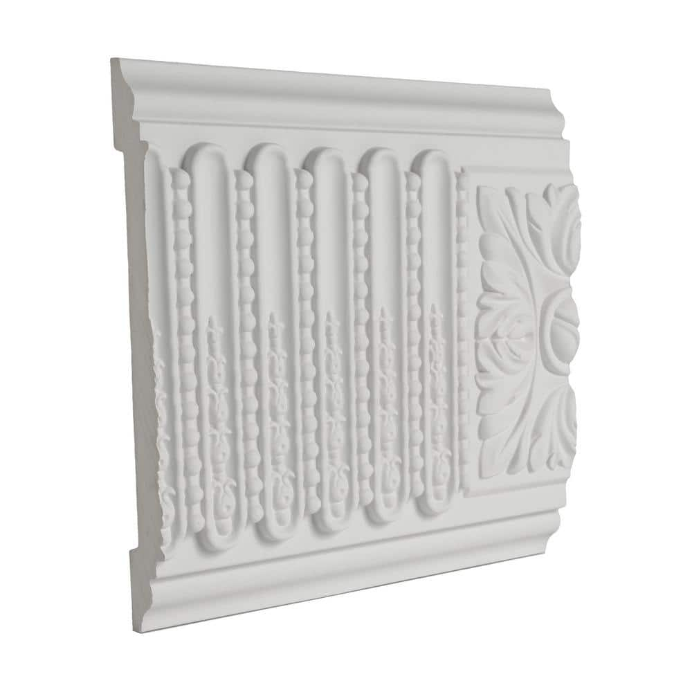 Architectural Products by Outwater L.L.C. 1-3/8 in x 7-7/8 in x 6 in Polyurethane Long Acanthus Leaf Frieze Moulding Sample