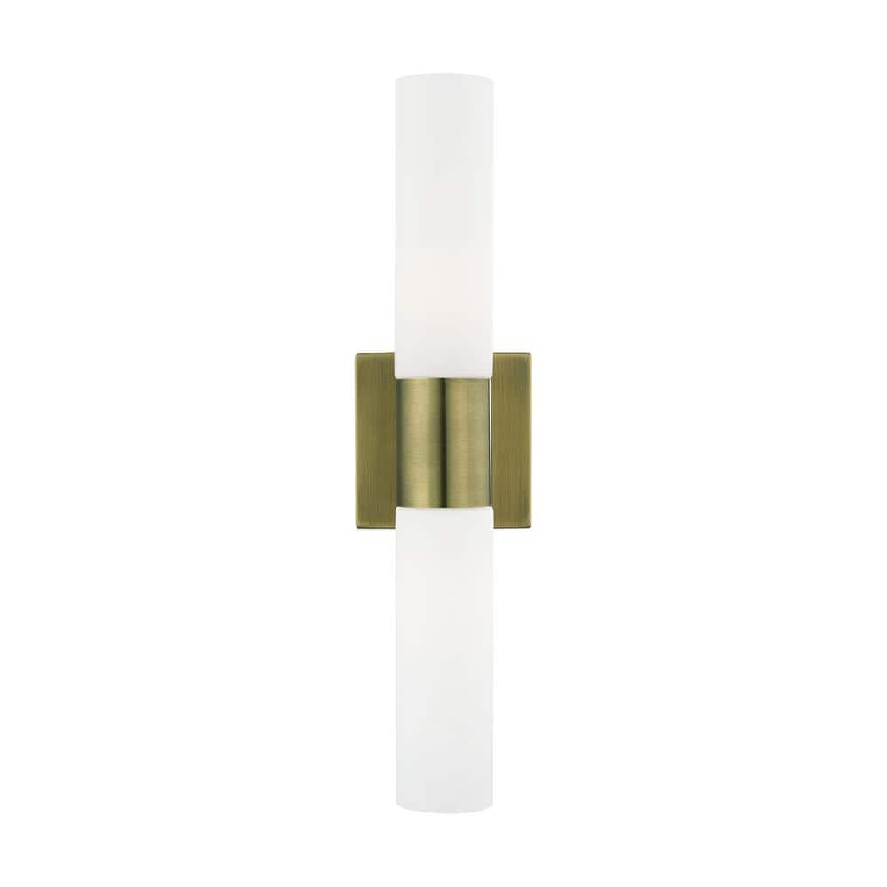 Livex Lighting Aero 2 - Light Vanity in  Antique Brass