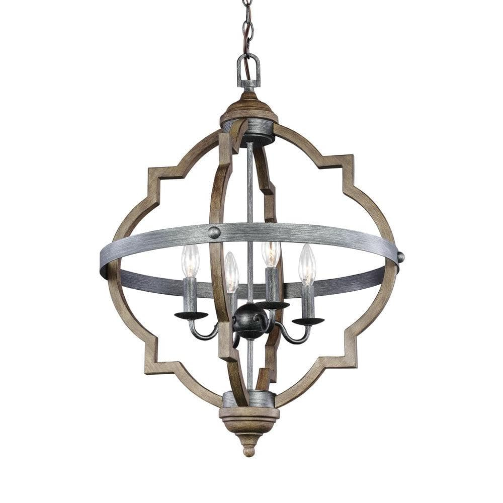Stardust Chrome Quatrefoil 4-Light Incandescent Pendant