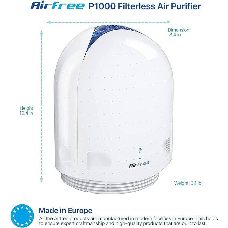 550 sq. ft, Filter-Free Technology, Patented Thermodynamic TSS Air Purifier, White, Destroys Mold, Silent Operation