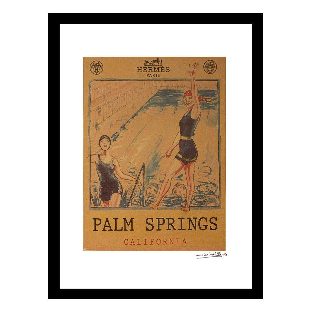 Vintage Pool Ladies, Palm Springs Framed Print