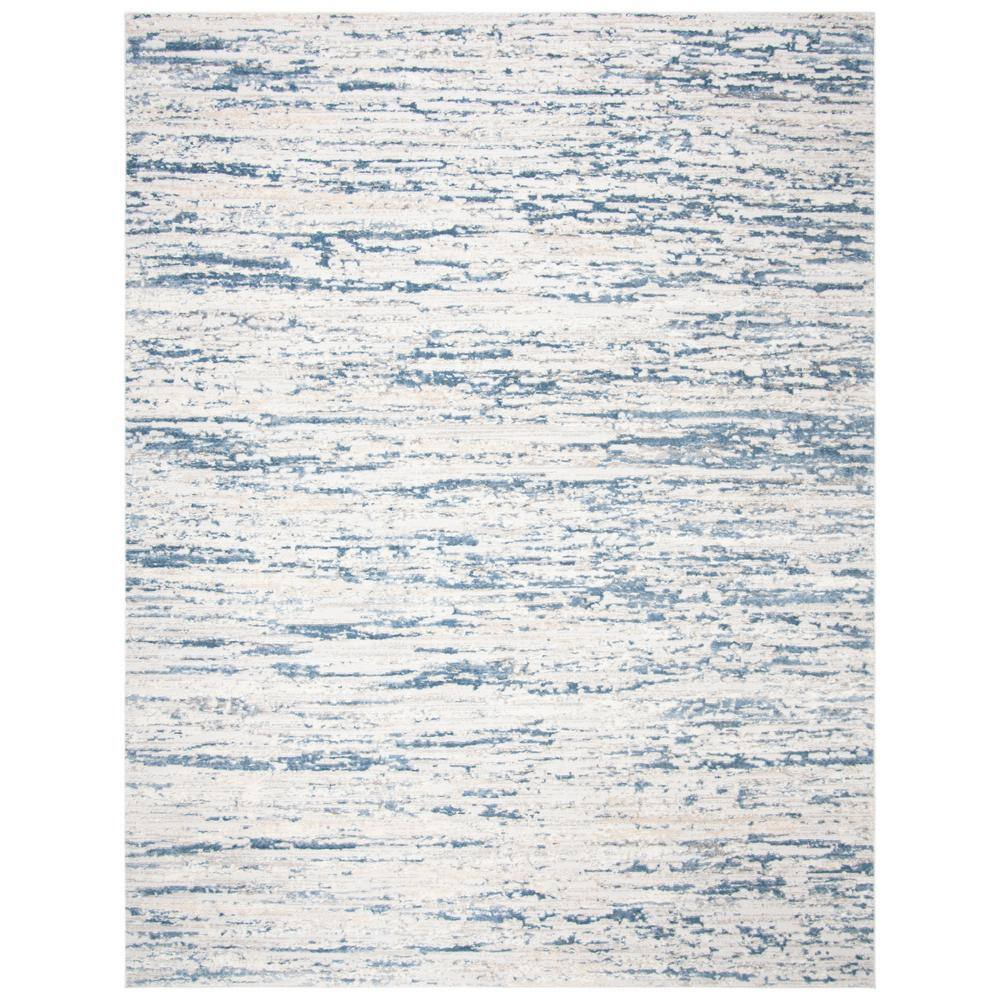 SAFAVIEH Amelia Lester Abstract Area Rug, Ivory/Blue, 10' x 14'
