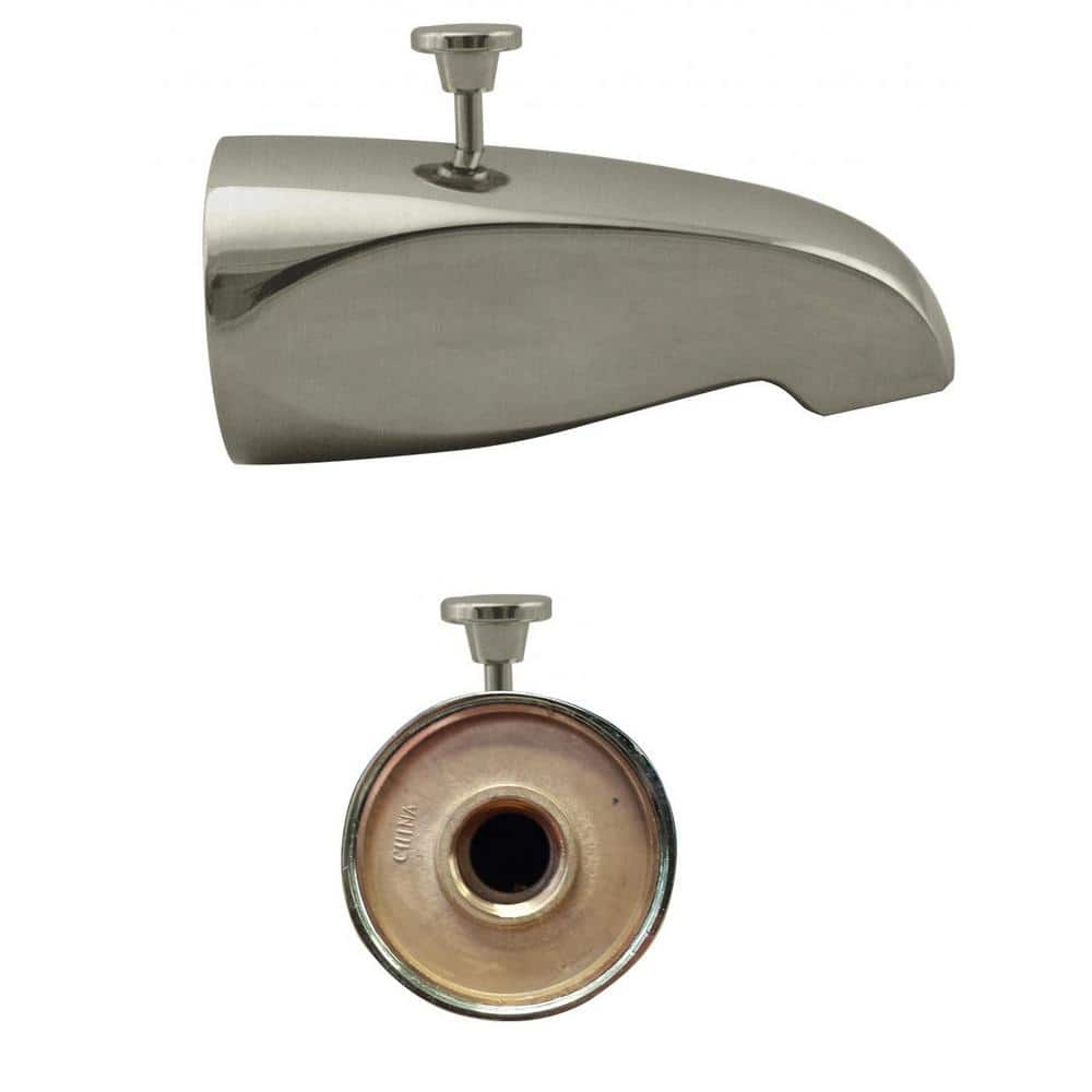 Westbrass D3112-07 5-1/2" Reach Wall Mount Tub Spout with Rear Diverter