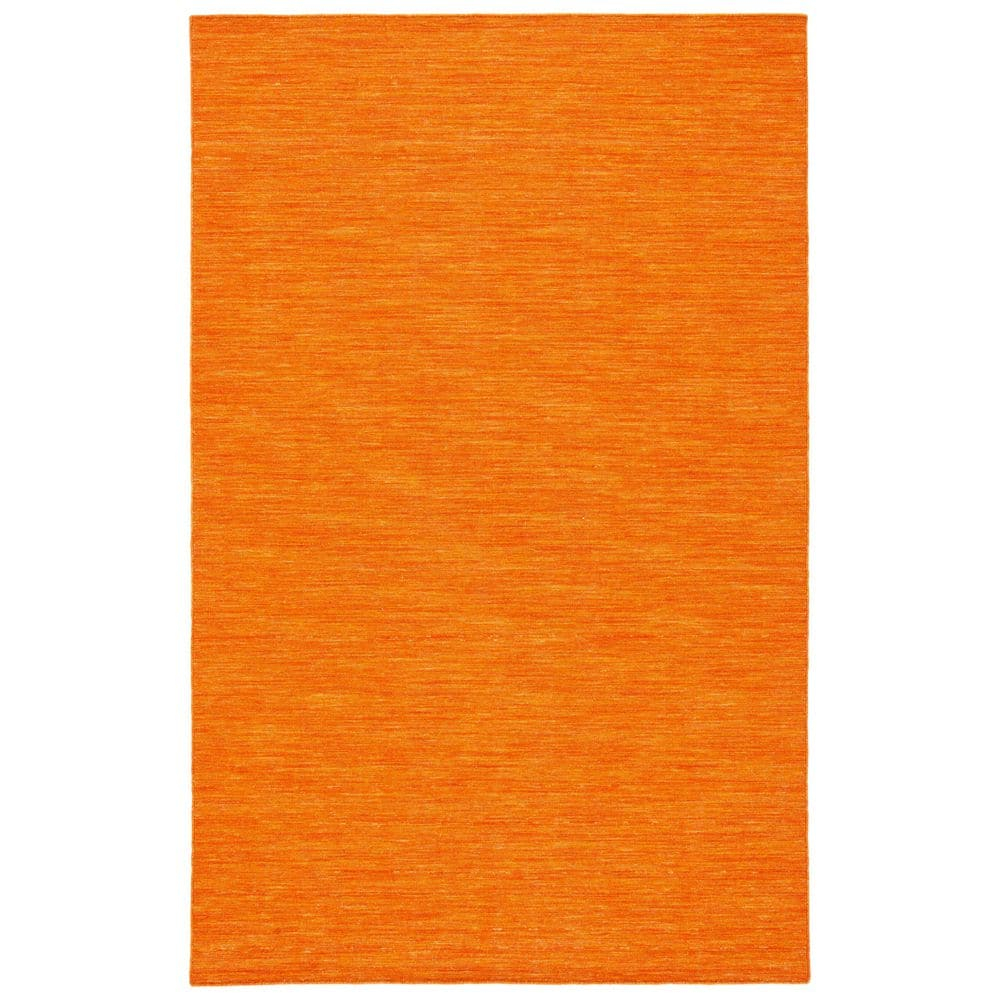 Bohemian Chic Hand-Woven Wool and Cotton Rug 8' x 10' - Orange