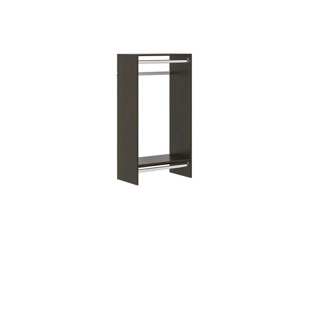 Easy Track 680099 25-1/8" Wide Double Hanging Rod Closet Organizer System - Truffle
