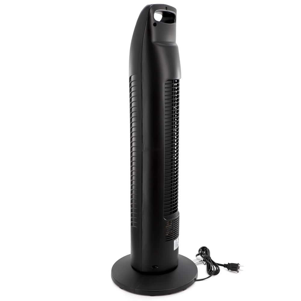 Air Monster 30 Inch 3 Speed Oscillating Tower Fan in Black