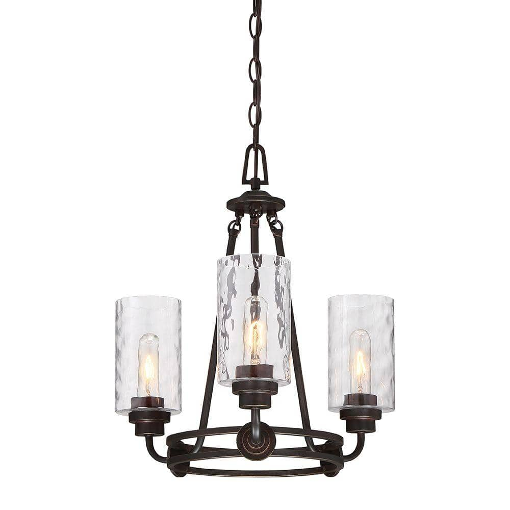 Designers Fountain - Gramercy Park - Three Light Chandelier-Old English Bronze