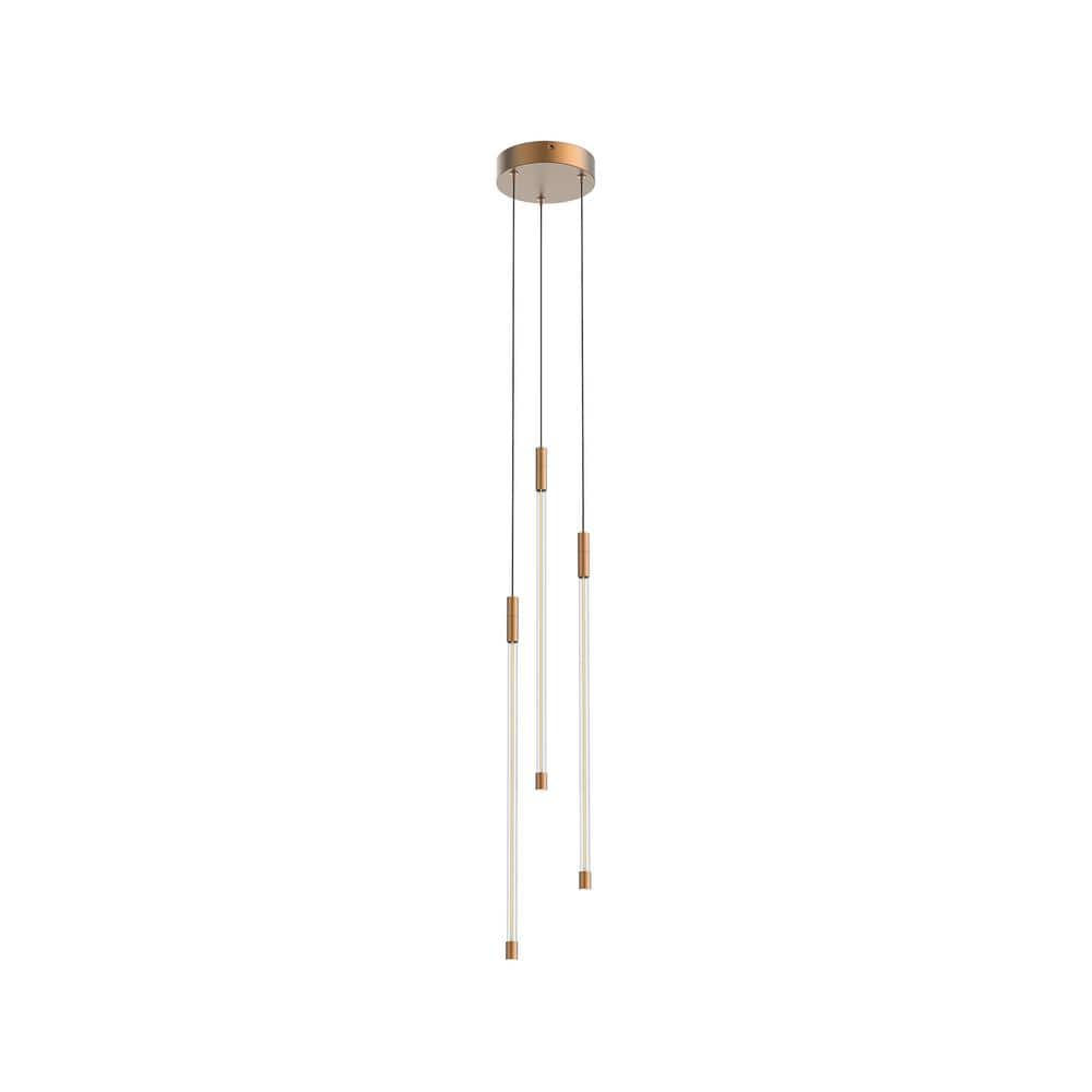 Motif 3 - Light Brushed Gold LED Cluster Pendant