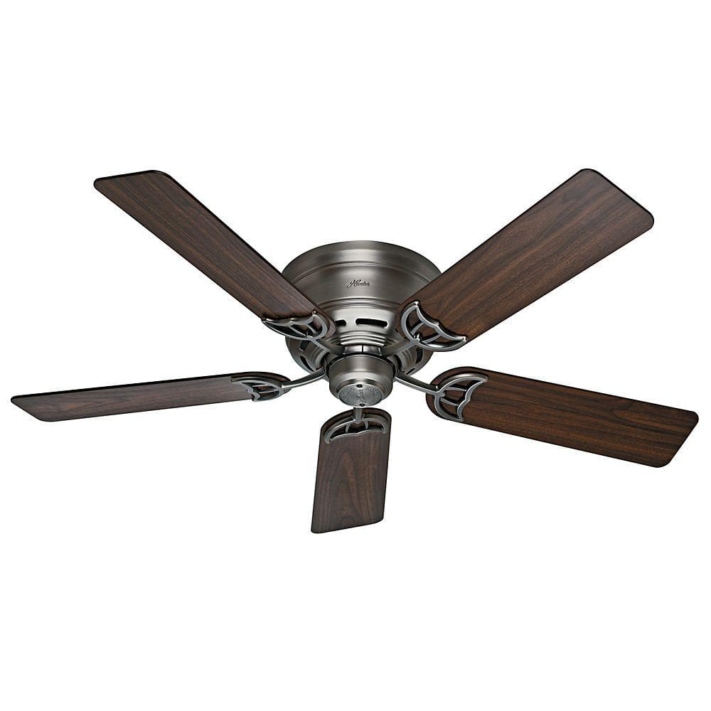 Low Profile III 52 in. Indoor Antique Pewter Ceiling Fan For Bedrooms