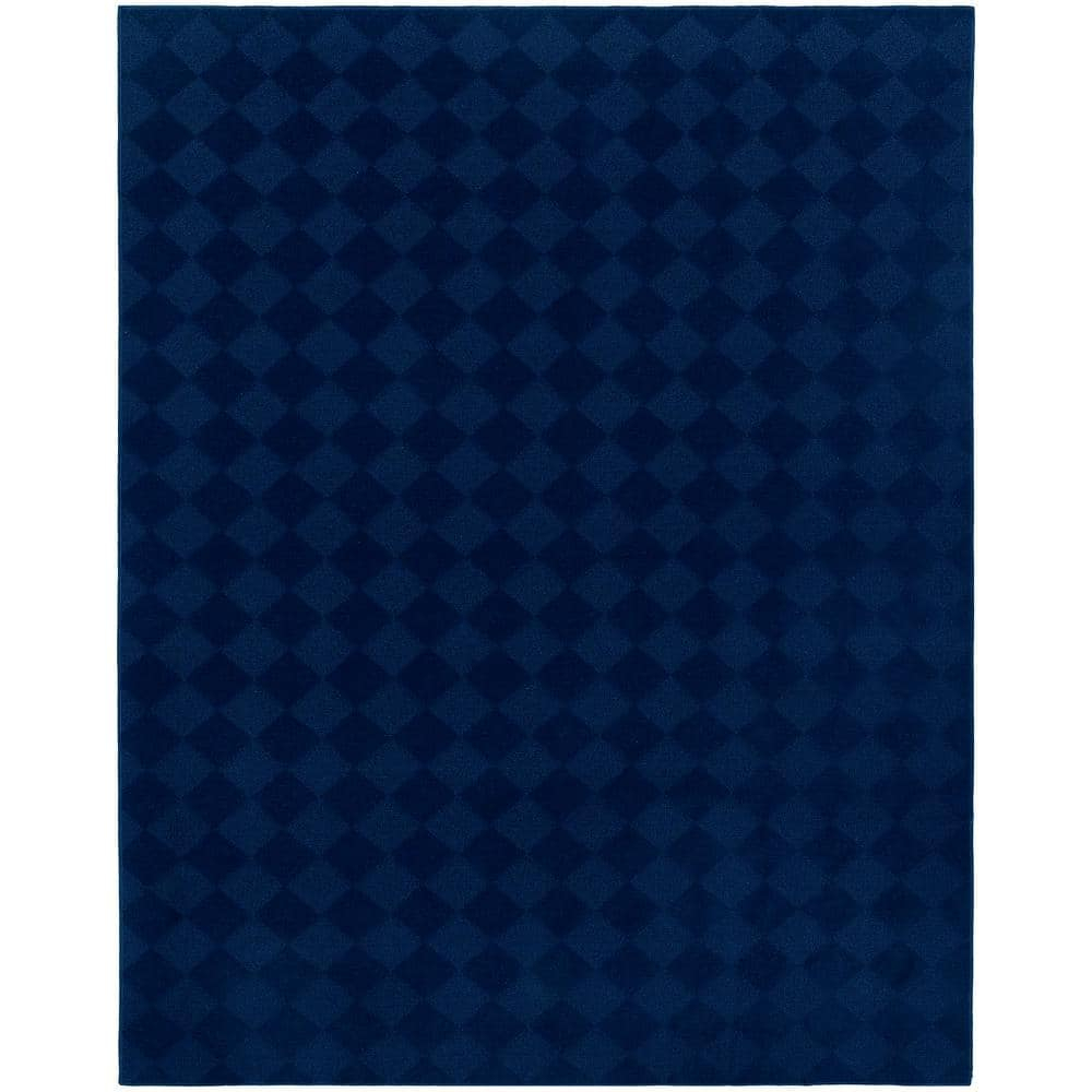 Garland Rug Diamond Polypropylene Navy Indoor Area Rug, 5' x 7'