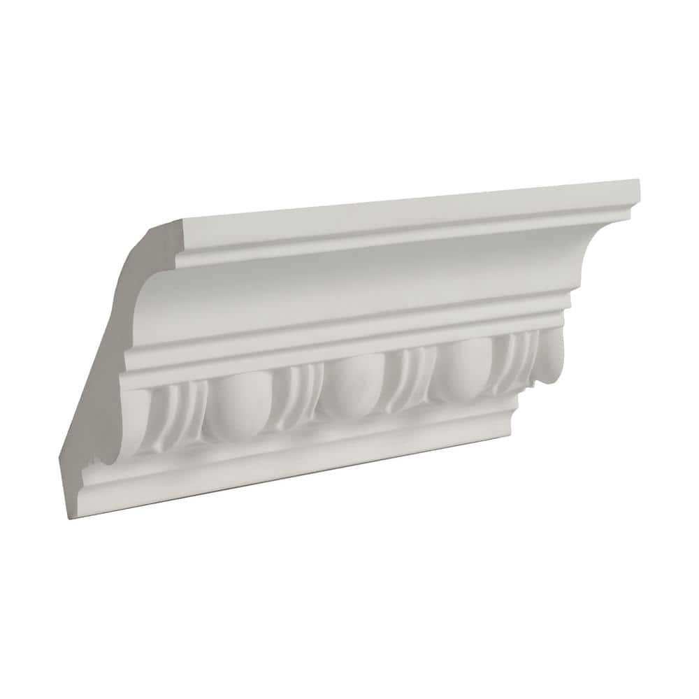 2-3/4 in x 3-1/8 in x 6 in Long Egg and Dart Polyurethane Crown Moulding Sample