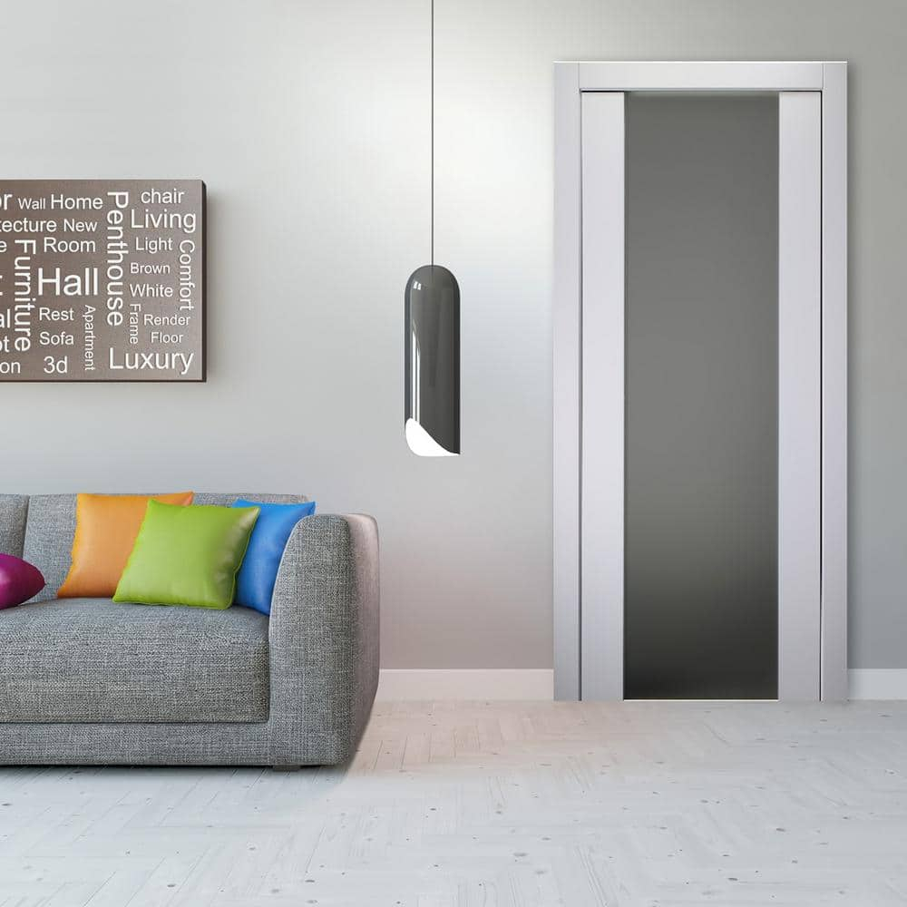 Belldinni Smart Pro H3G Paneled Manufactured Wood and Glass Prefinished Standard Door Slab