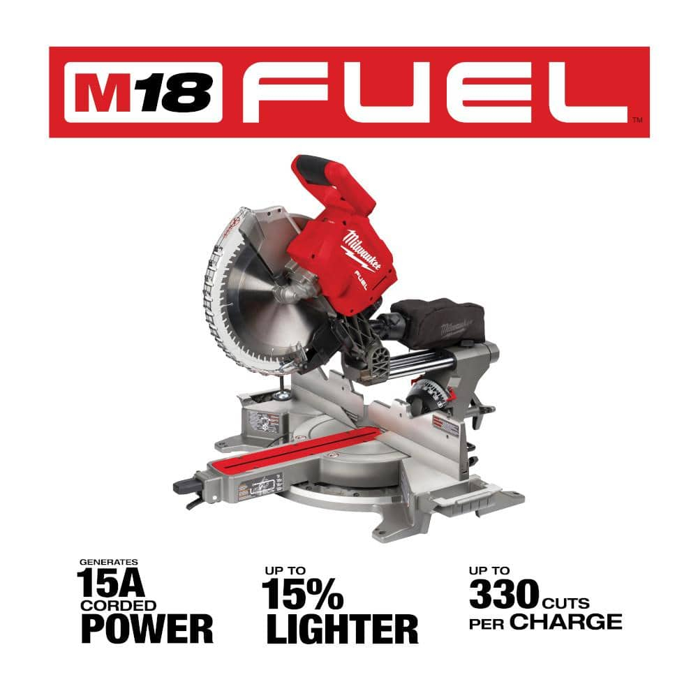 Milwaukee 2739-20 M18 FUEL Sierra de Mimbre Combinada Deslizante con Doble Bisel de 12"