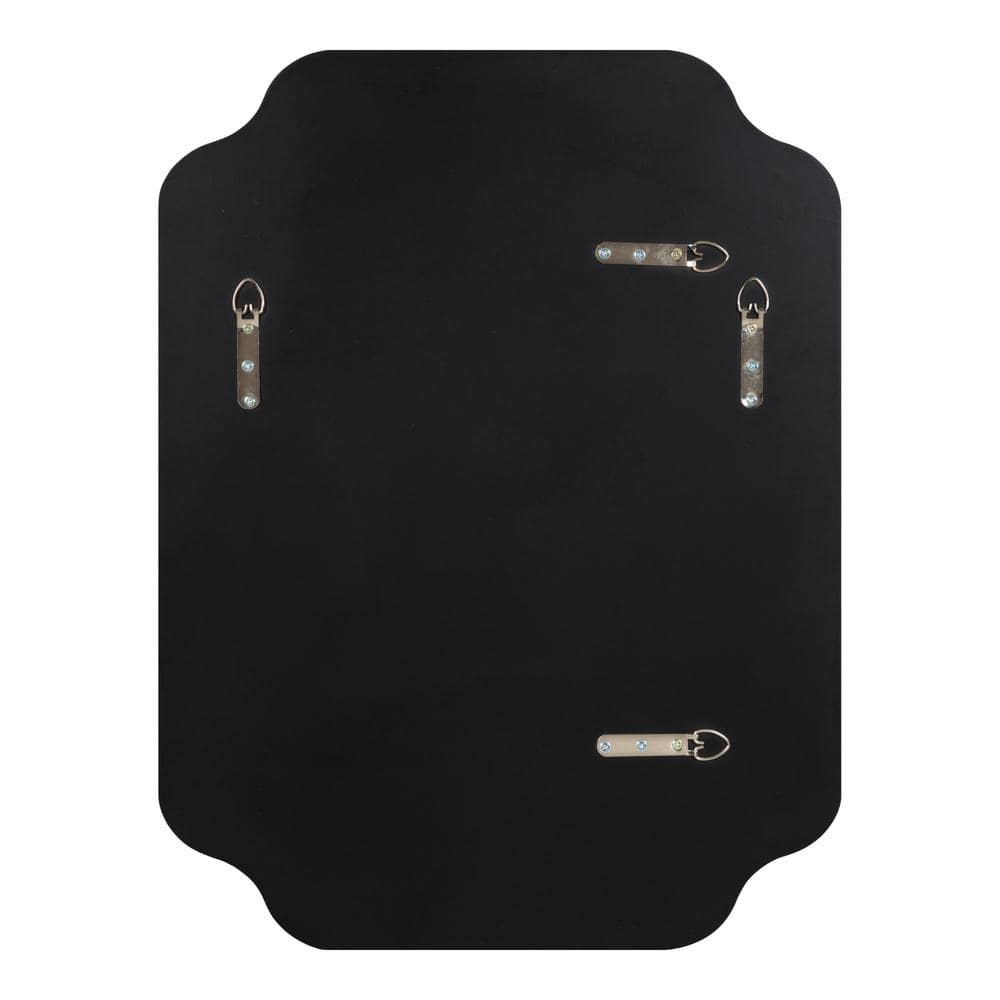 Kate and Laurel Plumley Glam Scalloped Wall Mirror, 18 x 24, Gold, Transitional Mirror Wall Decor