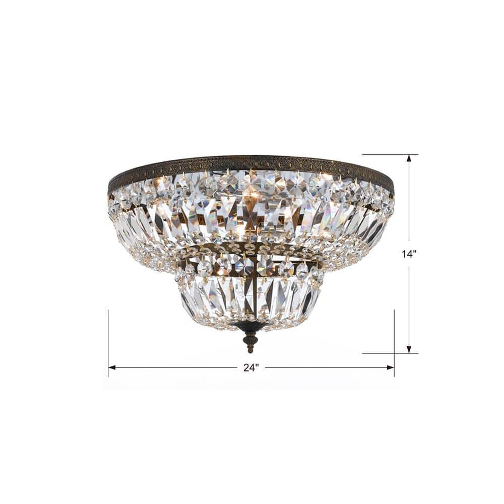 Crystorama Lighting - Six Light Ceiling Mount - Ceiling Mount - 6 Light Flush
