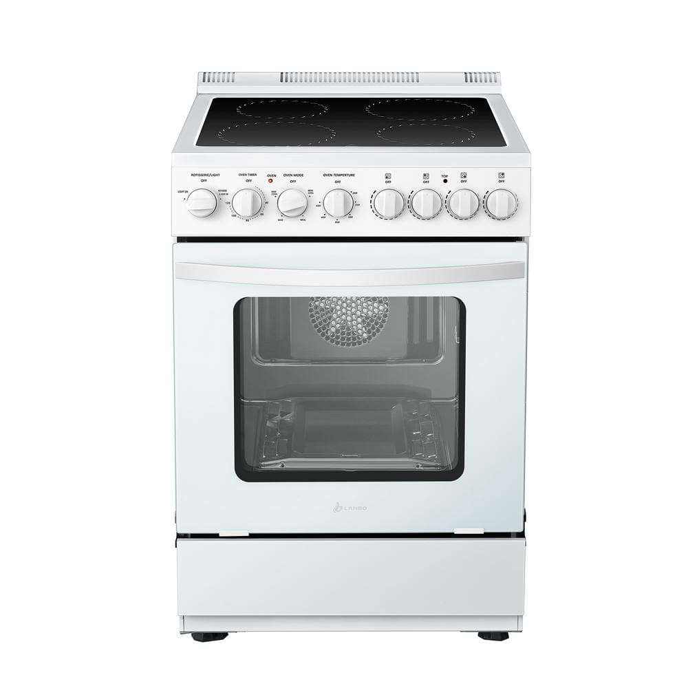 Lanbo 24 in 2.9 u ft Electric Range in White