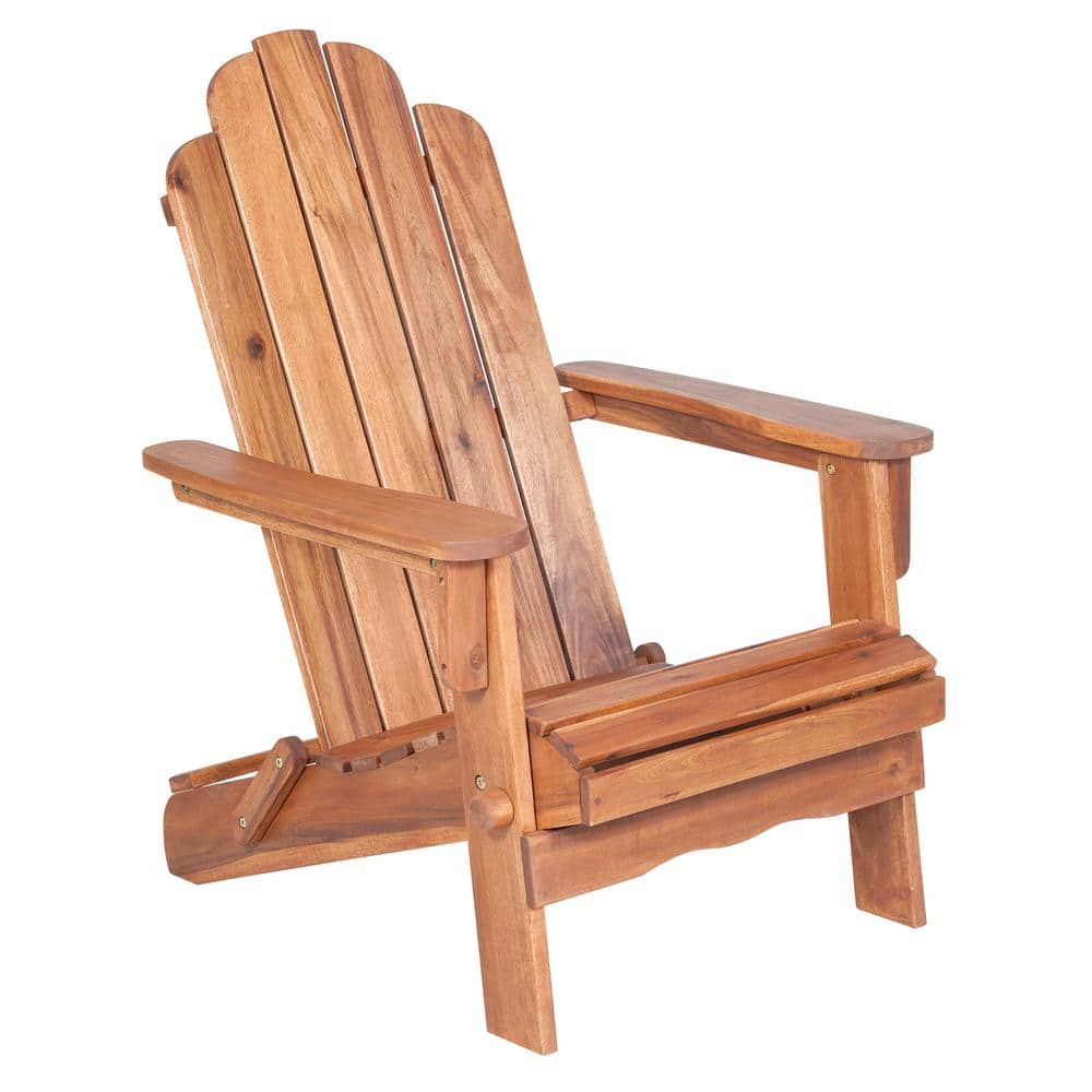 Foldable Acacia Wood Adirondack Chair for Outdoor Patio