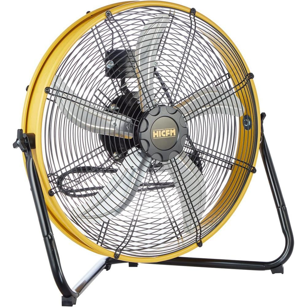 HiCFM 6300 CFM 20 inch Heavy Duty Shroud Fan with IP44 Enclosed Powerful 1/4 Motor, High Velocity Air Circulator for Workshop, Garage, Commercial or Industrial rooms - UL Safety Listed