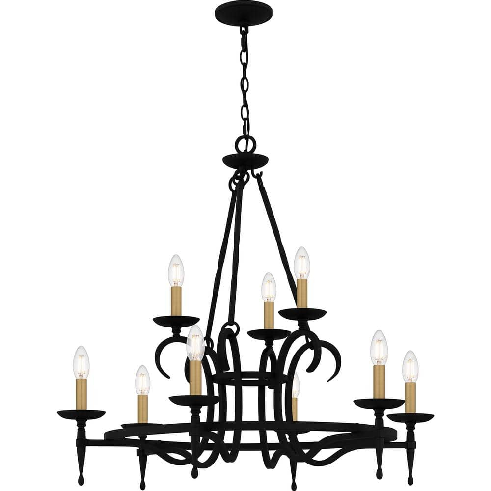 Quoizel Lighting Octavia 9 - Light Chandelier in  Earth Black