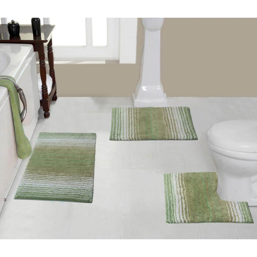 100% Cotton Gradiation Collection Machine Washable 3-Pcs Set with Contour, Sage