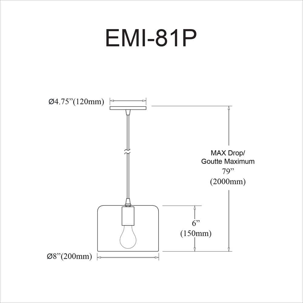 Dainolite EMI-81P-AGB-MW 1 Light Incandescent Pendant, Aged Brass with Matte White & Gold Shade