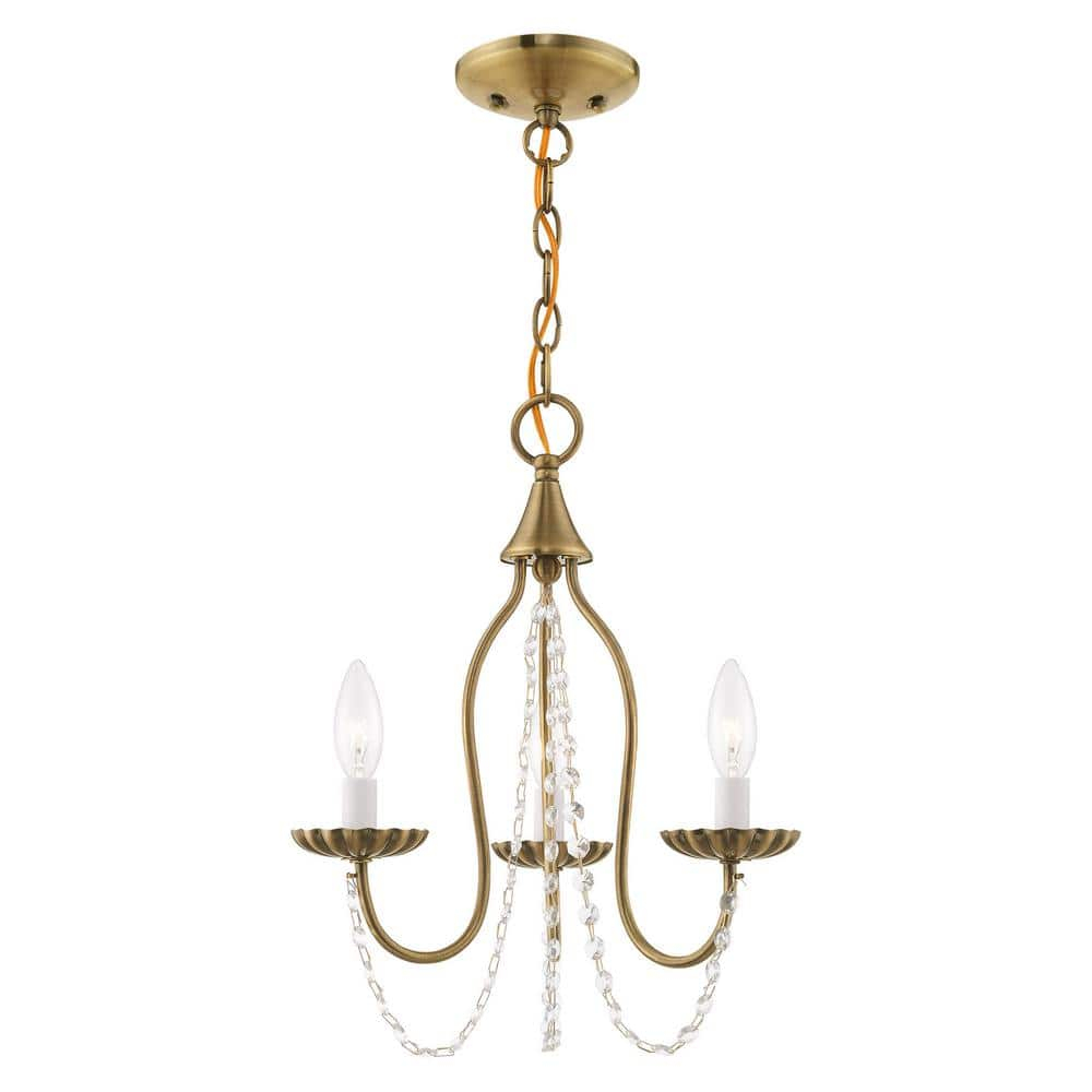 Livex Lighting Alessia 3 - Light Chandelier in  Antique Brass