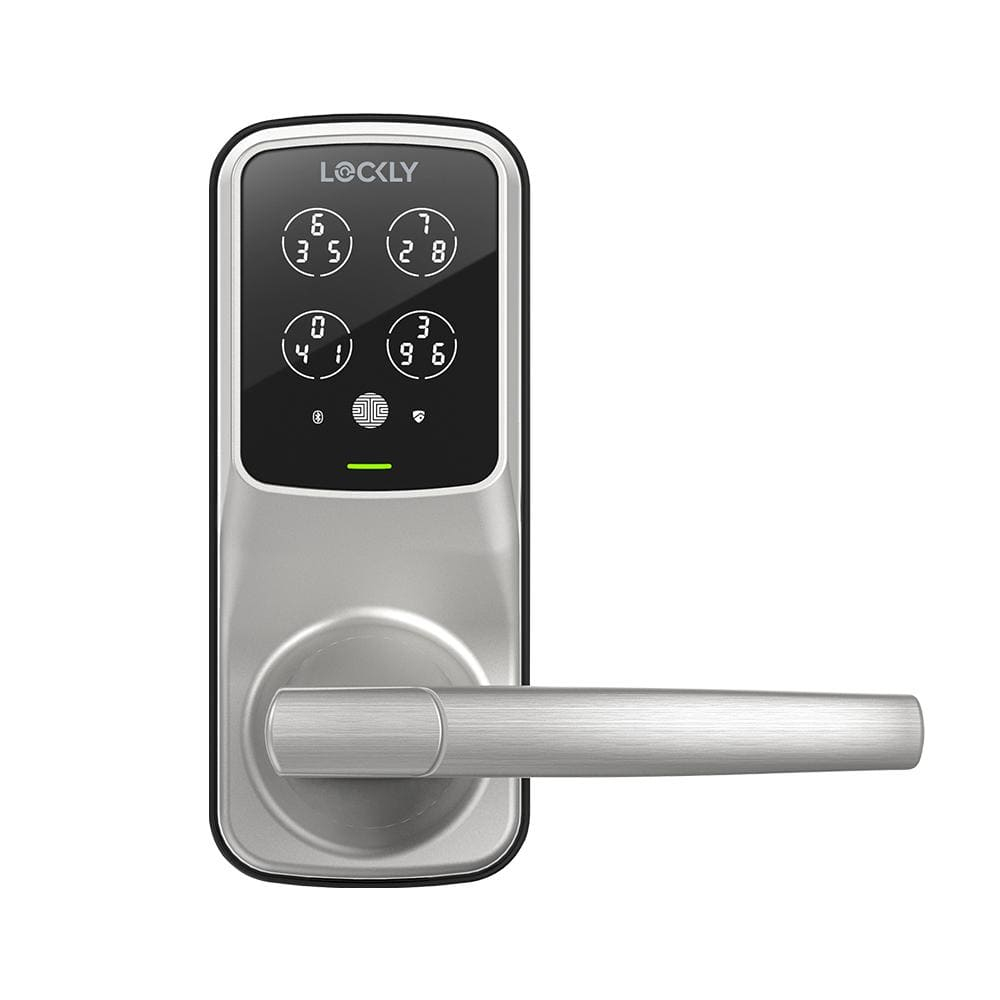 Lockly Smart Lock Model 6S, Bluetooth Smart Door Lock, Keyless Entry Door Lock, Touchscreen Keypad, App Control, eKeys and Offline Access Code, Auto Lock - Satin Nickel