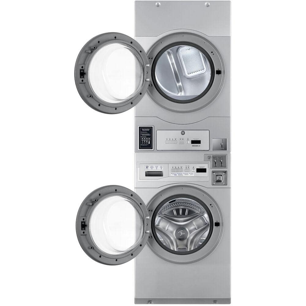 Crossover Crossover 2.0 by Wascomat Commercial Stack 3.5-CF Front-Load Washer and 7-CF Electric Dryer for Coin/Card Operated Laundry