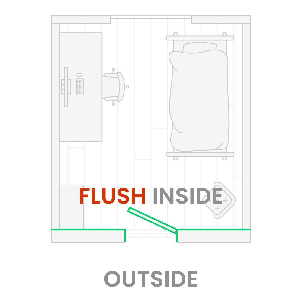 Belldinni Invisible Frameless Door Manufactured Wood Solid Core Regular Interior Door