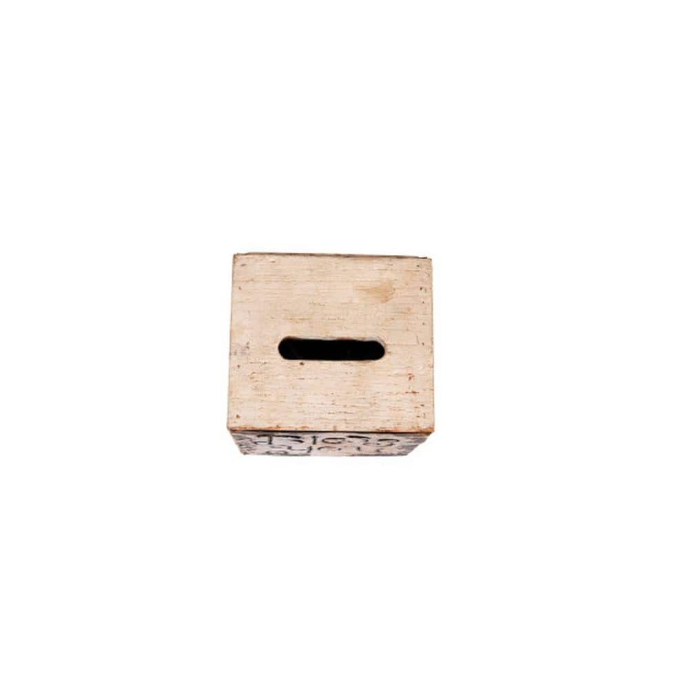 Creative Co-Op Wood & Metal "Bless You" Tissue Box Cover