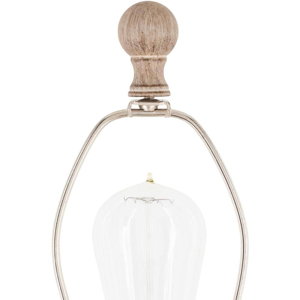 Eburne Classic Gray Floor Lamp with Linen Polyester Shade