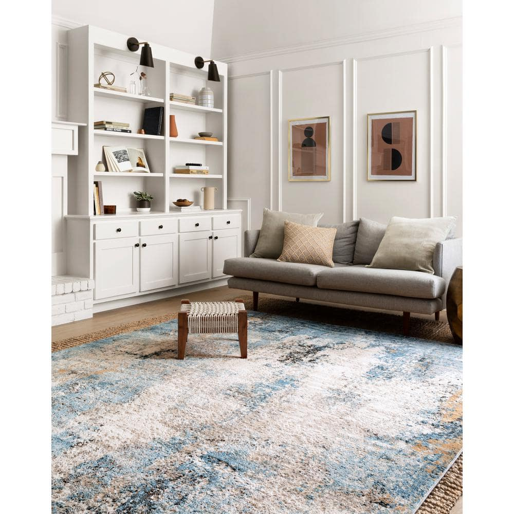 Loloi II Alchemy Abstract Denim / Ivory Area Rug