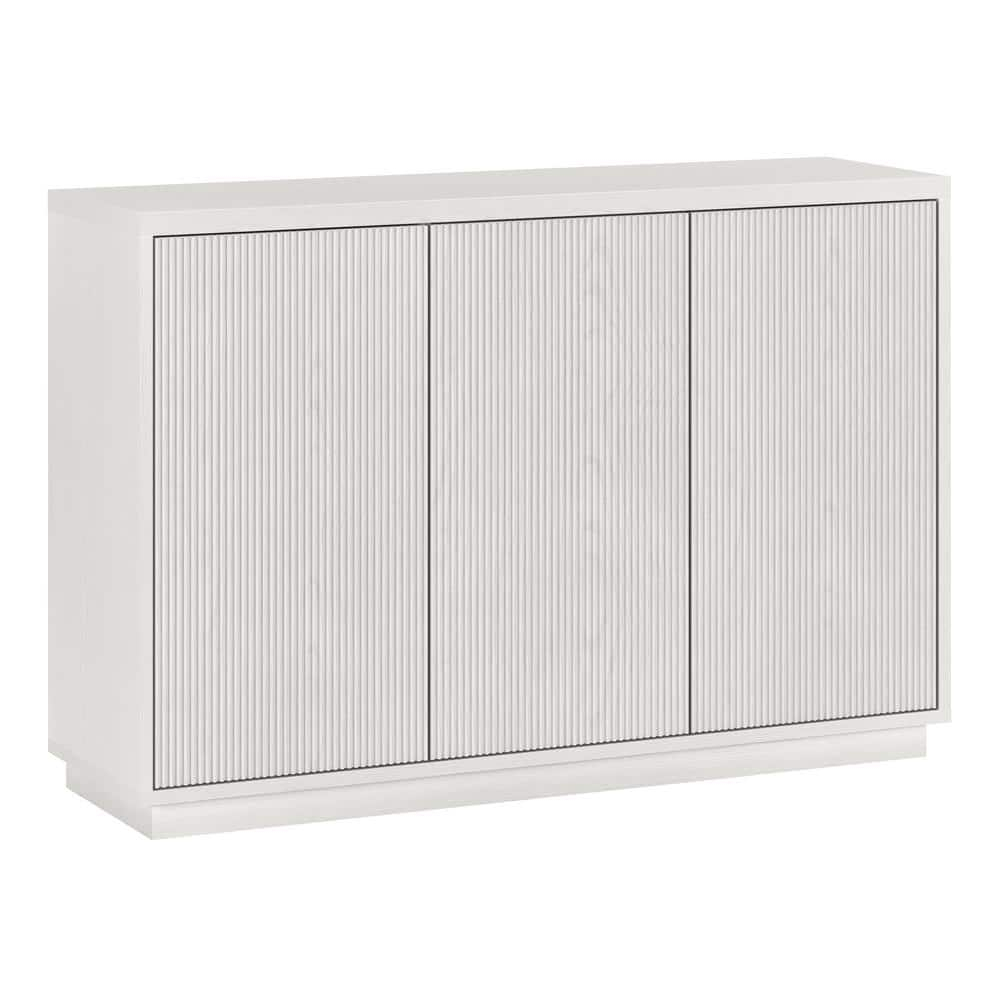 Evelyn&Zoe 47.5" White MDF Buffet Table