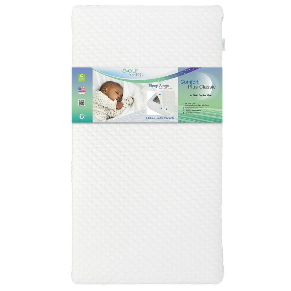 evolur Sleep Comfort Plus Classic 150 Crib & Toddler Innerspring Mattress