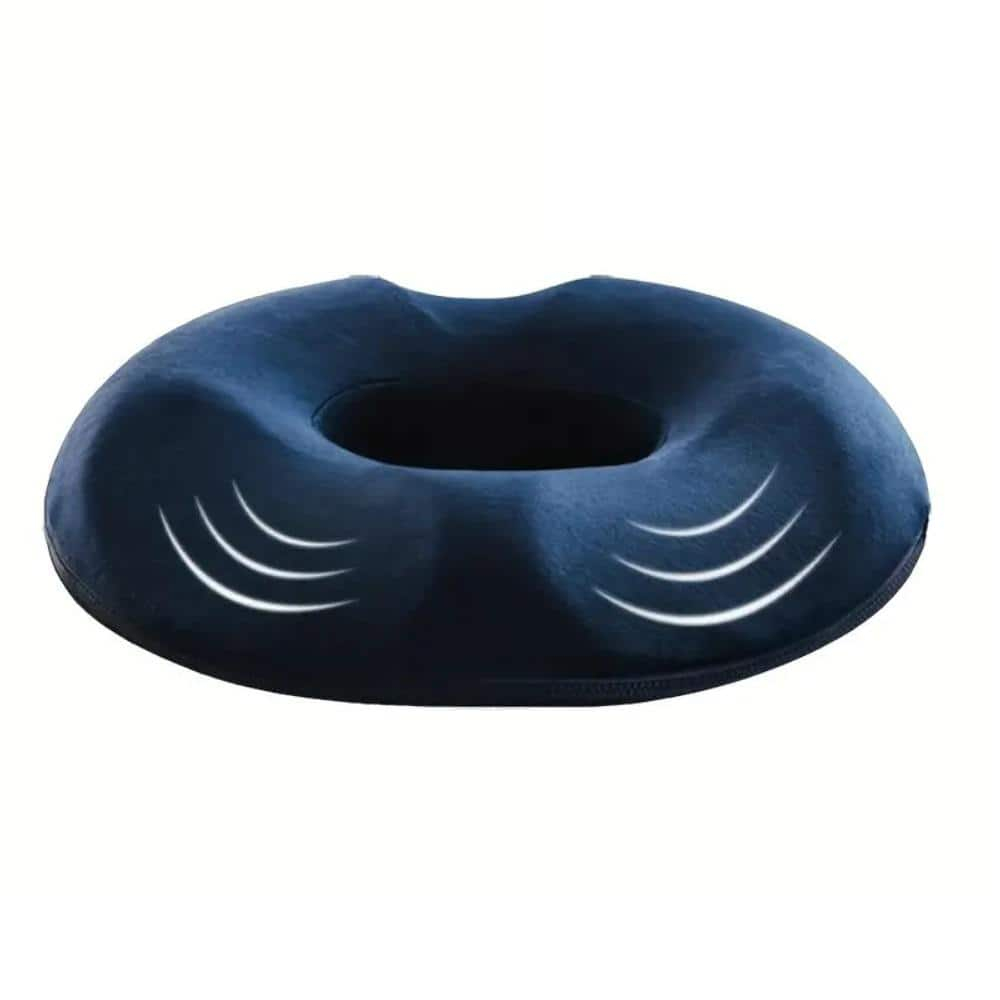 Blue Ergonomic Memory Foam Donut Seat Cushion Pillow