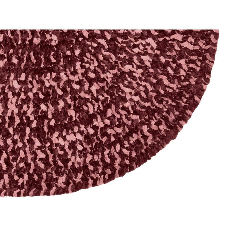 Better Trends Chenille Tweed Polyester 72" Octagonal Rug, Indoor Use, for Adult - Burgundy/Mauve