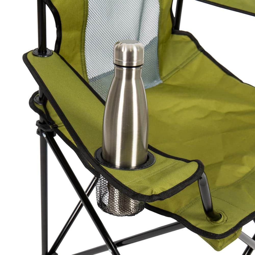 Camp & Go Mesh Back Foldable Camping Chair, Green