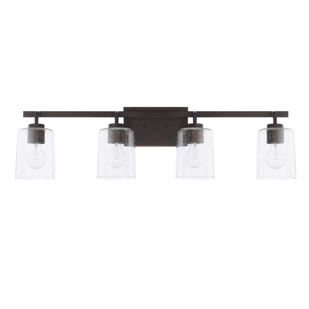 Capital Lighting 128541-449 Greyson 4 Light 34" Wide Bathroom Vanity Light - Bronze
